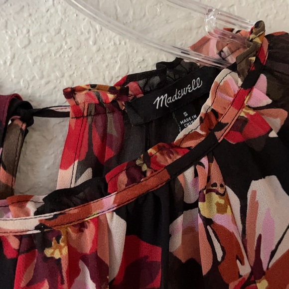 Madewell Shirred Midi Dress in French Rose - Picture 5 of 5